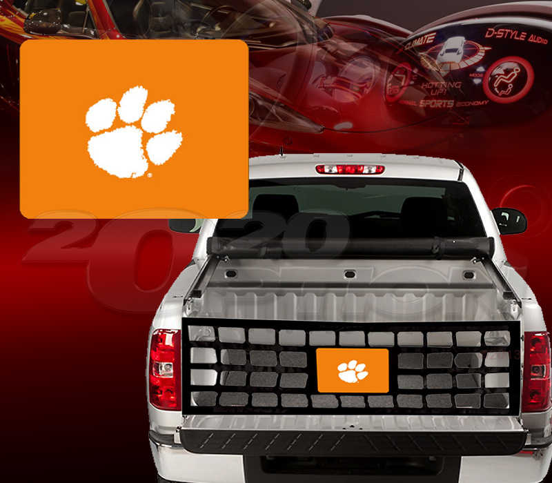 UC CLEMSON TIGERS REFLECTIVE TAILGATE NET FOR FORD F150 F250 F350 F450