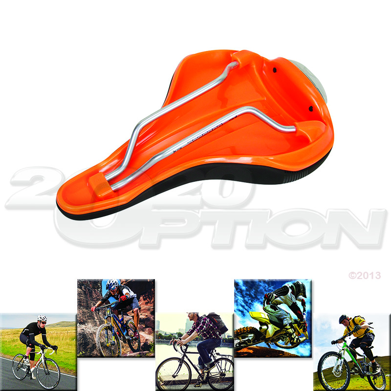orange bike seat