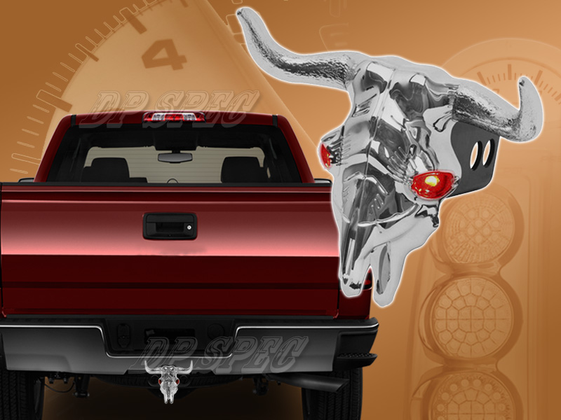 BULLY CR420L BULL SKULL 1.25" 2" TOWING TRAILER HITCH RECEIVER COVER