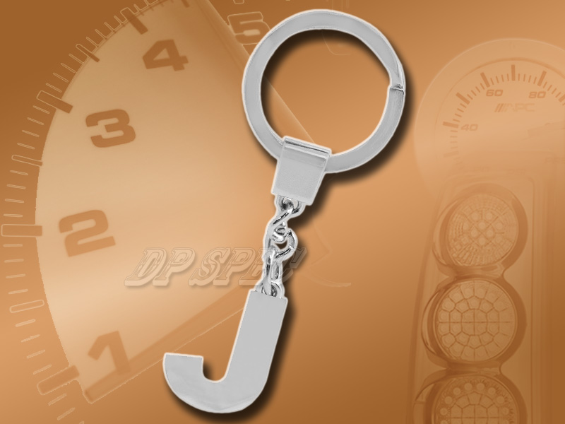 LETTER J ALPHABET CHARM INITIAL NAME METAL PENDANT KEY CHAIN CAPITAL ...