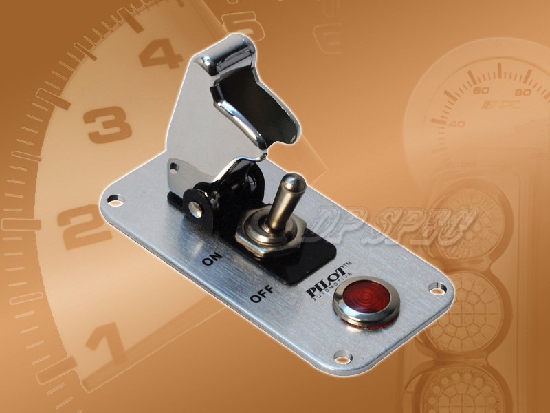 PILOT AUTOMOTIVE PLSW52CR CHROME SAFETY COVER TOGGLE SWITCH W/ RED