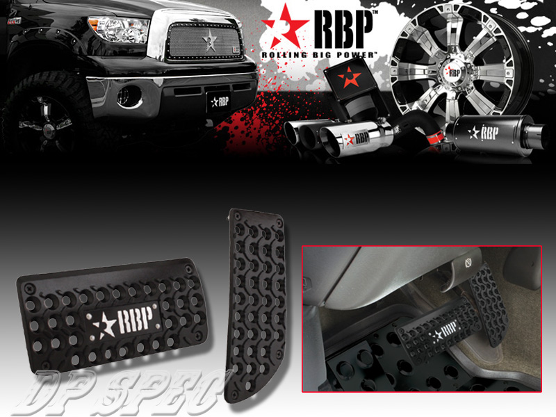 RBP BLACK POWDER COATED DIE CAST ALUMINUM BRAKE GAS PEDAL PADS TRUCK eBay