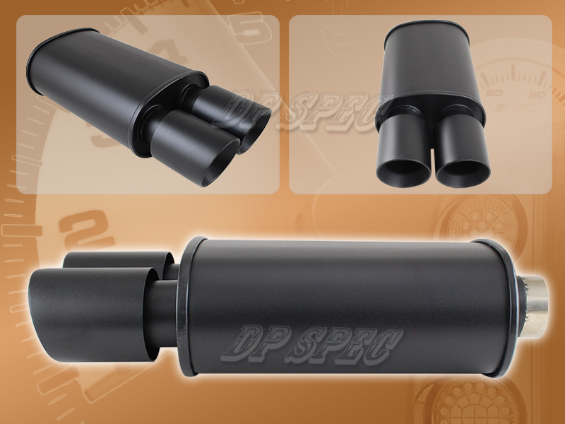 SPUNLOCKED EXHAUST MUFFLER CAP DOUBLE WALL DUAL SLANT TIP FOR BMW AUDI