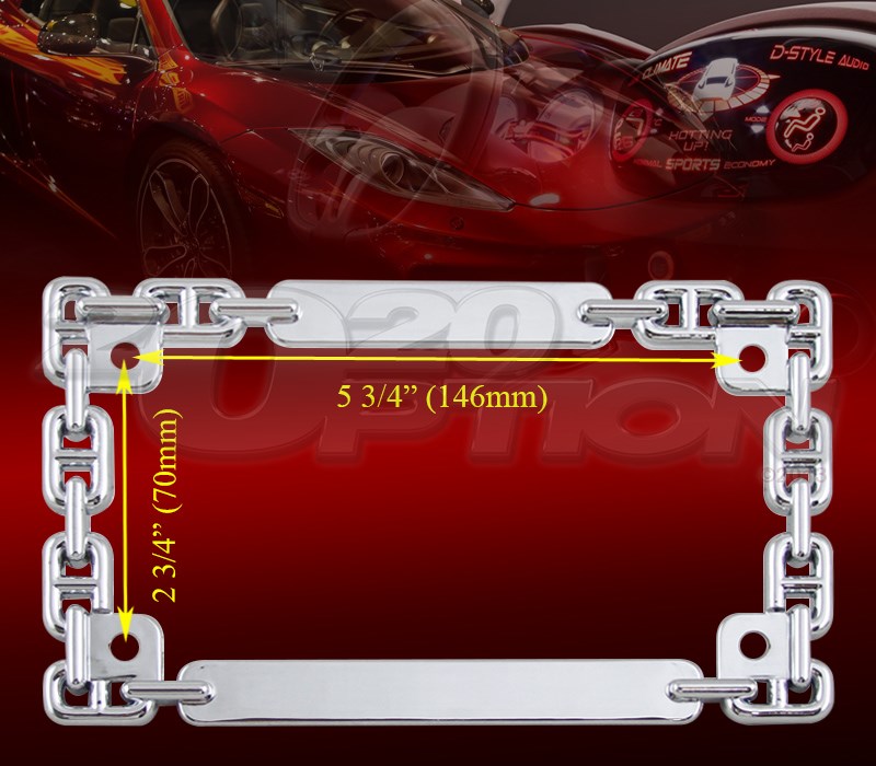 3D CHAIN CHROME METAL MOTORCYCLE LICENSE PLATE FRAME FOR TRIUMPH eBay