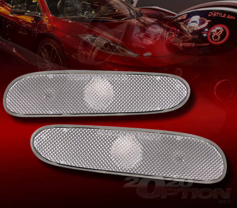 00 05 Dodge Neon Clear Bumper Side Marker Turn Signal Lamps Lights Left Right