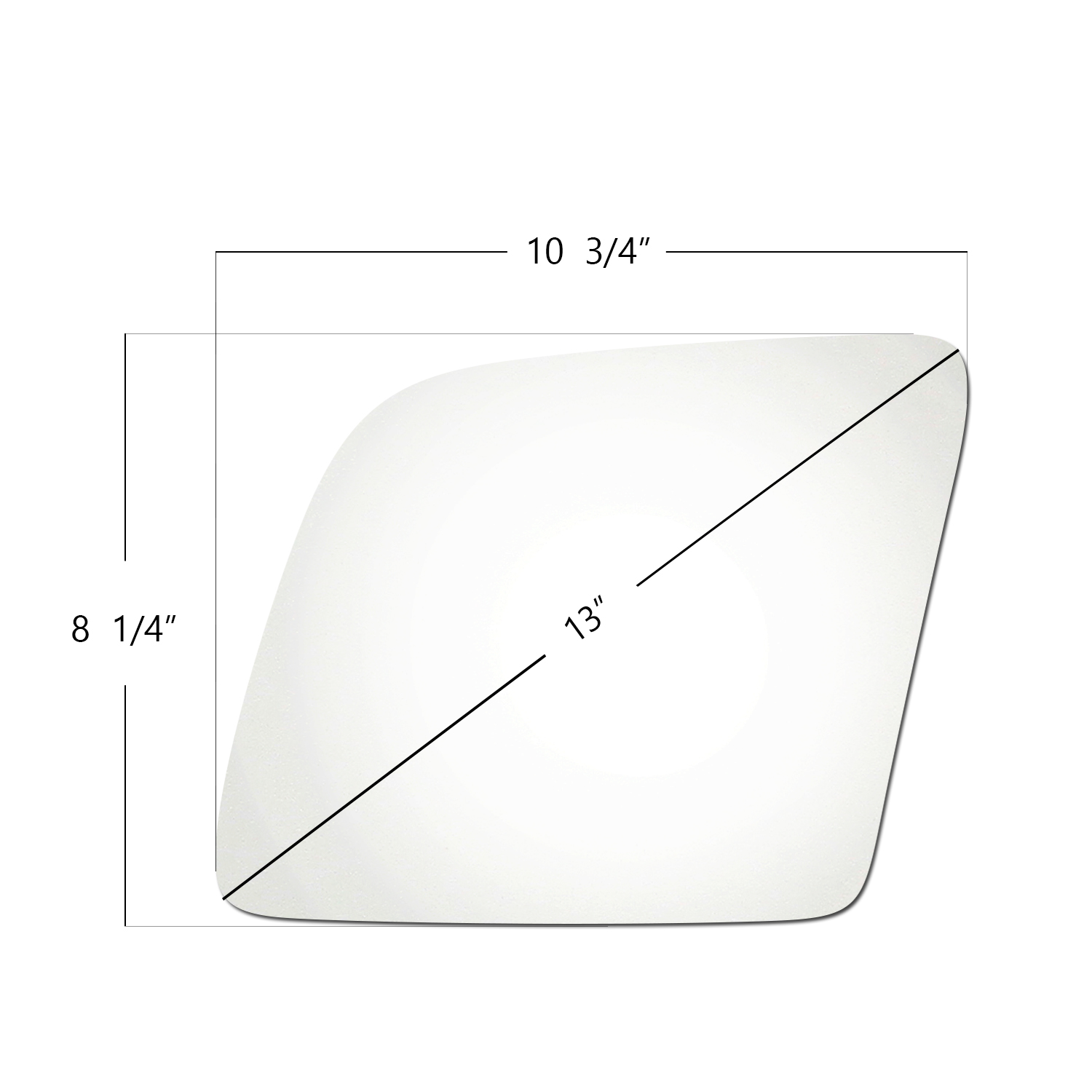 REPLACEMENT LEFT DRIVER SIDE LH FLAT MIRROR GLASS FOR 1992-1995 TAURUS SABLE 